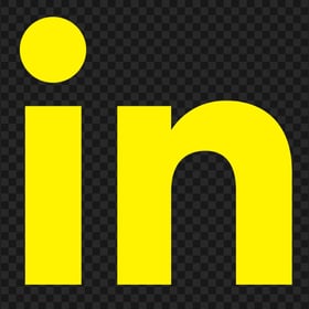 HD Yellow Linkedin IN Icon Text Symbol Sign PNG