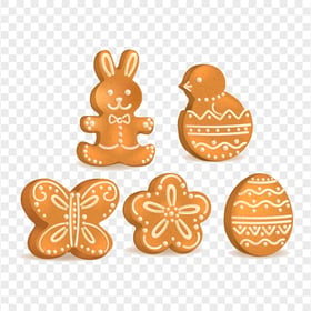 Vector Cartoon Gingerbread Shapes Food Biscuit HD PNG