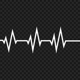 White Heart Rate Life Line Download PNG