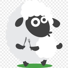 Cartoon Sheep Clipart Illustration