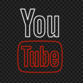 HD Neon Aesthetic Outline Youtube YT Logo PNG