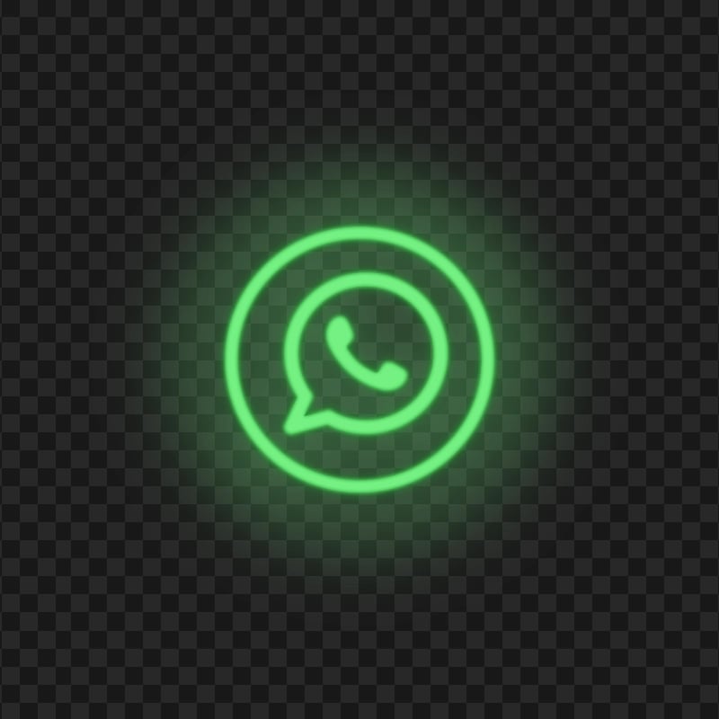 HD Green Neon Light Whatsapp Wa Round Circle Logo Icon PNG