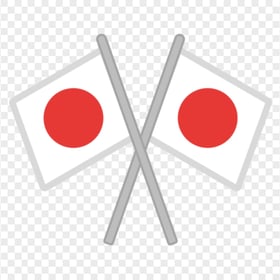 Japan Vector Crossed Two Flags icon