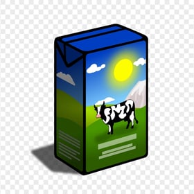 HD Milk Box Cartoon Clipart Transparent PNG