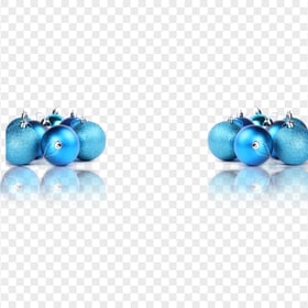 Download New Year Christmas Blue Ornament Balls PNG