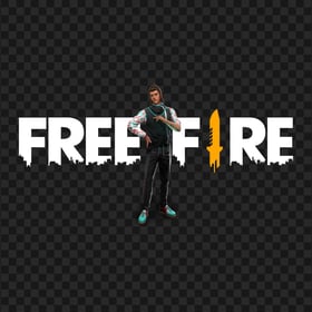 Otho FF Character With Free Fire Logo HD PNG