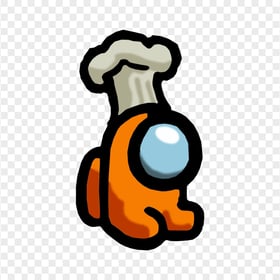 HD Orange Among Us Mini Crewmate Chef Hat PNG