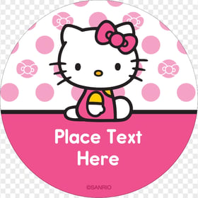 Hello Kitty Text Round Template HD Transparent PNG