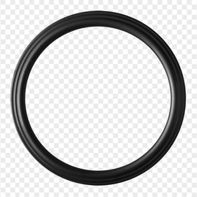 Black Circular Round Frame HD Transparent PNG