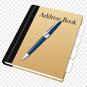 Address Book With Pen Icon FREE PNG