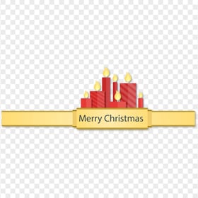 FREE Vector Merry Christmas Burning Candles PNG