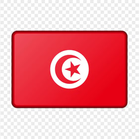 Glossy Banner Tunisian TUN Flag Button Icon PNG
