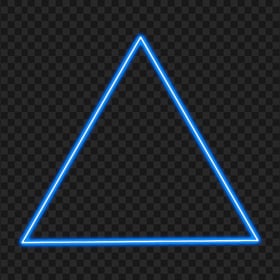 HD Blue Neon Triangle Transparent Background