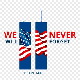HD We Will Never Forget 11 September Patriot Day Logo