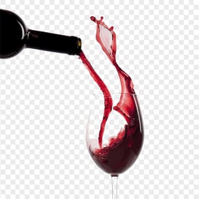 HD Pouring Red Wine In Glass Splash PNG