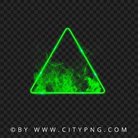Green Neon Triangle With Smoke FREE PNG