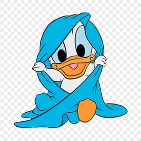 Cartoon Baby Donald Duck Sitting Down Image PNG