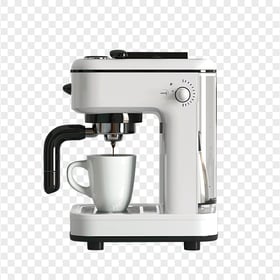 Household Espresso Coffee White Machine HD Transparent PNG