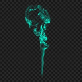 HD Blue Turquoise Cigarette Smoke PNG