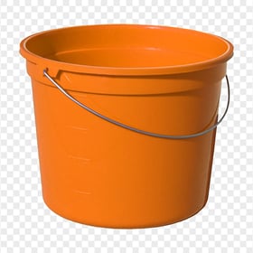 HD Orange Plastic Bucket PNG