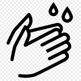 Hand Washing Icon Clean Hygiene Outline Sign