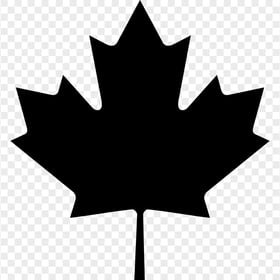 Black Canadian Maple Leaf HD PNG