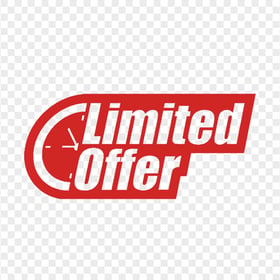 Limited Offer Red Label Sign Logo PNG Image