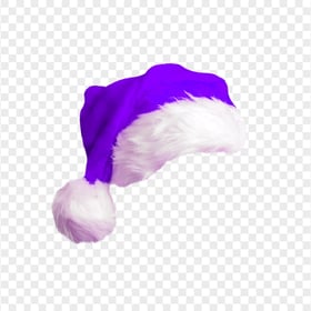 HD Cute Real Purple Christmas Santa Claus Hat PNG