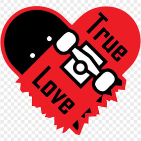 FREE True Love Heart Sign Sticker PNG