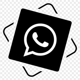 HD Black And White WhatsApp Wa Whats App Icon PNG