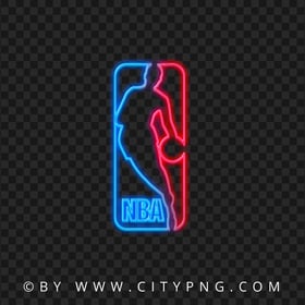 NBA Neon Glowing Logo Image PNG