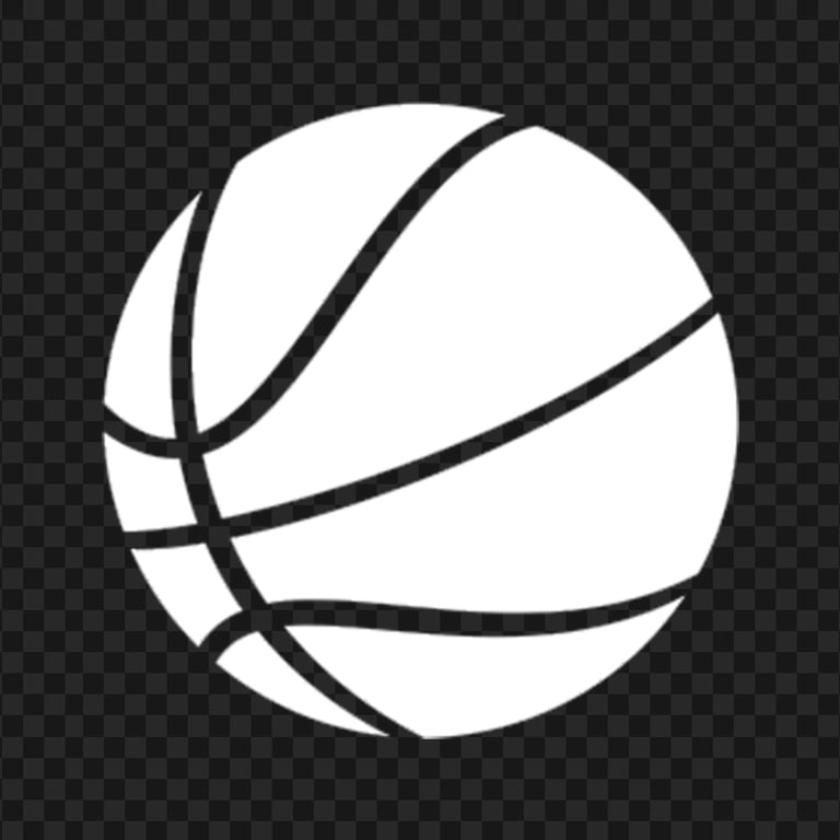 Basketball Ball White Icon FREE PNG