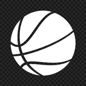 Basketball Ball White Icon FREE PNG