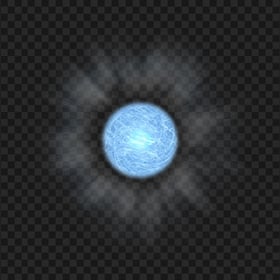 HD Glowing Blue Round Ball Effect PNG