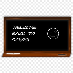 Welcome Back To School Chalkboard Board HD PNG