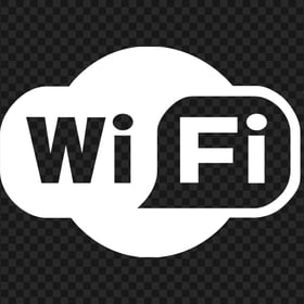 Wifi Wi-Fi Hotspot Wireless White Logo Sign FREE PNG