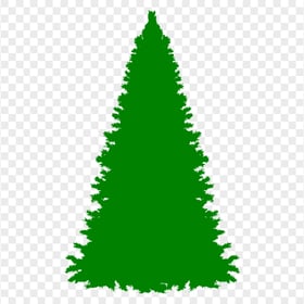 HD Green Real Christmas Tree Clipart Silhouette Shape PNG