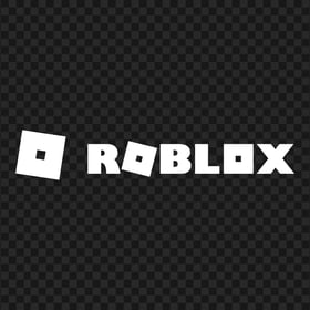 HD White Roblox Horizontal Text Logo With Symbol Sign Icon PNG