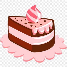 HD Piece Of Cartoon Illustration Birthday Cake PNG