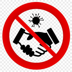 No Handshake Covid Safety Coronavirus Icon Vector