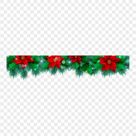 Vector Christmas Decoration Top Border PNG Image