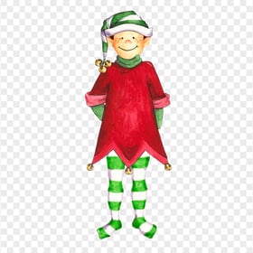 Cartoon Watercolor Elf Character PNG