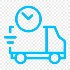 HD Product Delivery Truck Blue Icon PNG