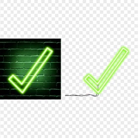 HD Neon Green Tick Mark PNG