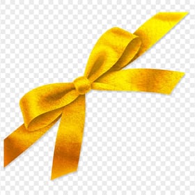 HD Corner Yellow Gold Ribbon Bow Tie PNG