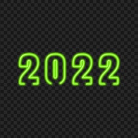 Download HD Creative Green Neon 2022 Text PNG