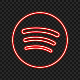 HD Spotify Red Neon Logo Sign PNG