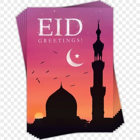 Creative English Eid Mubarak Greetings Card Design