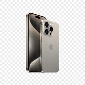 iPhone 15 Pro and Pro Max Natural Titanium HD PNG