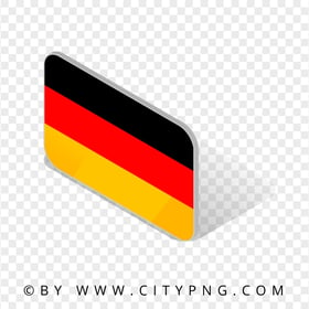 Germany Isometric 3D Flag Icon PNG Image
